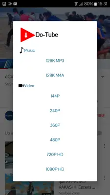 DoTube - vídeo/audio youtube android App screenshot 1